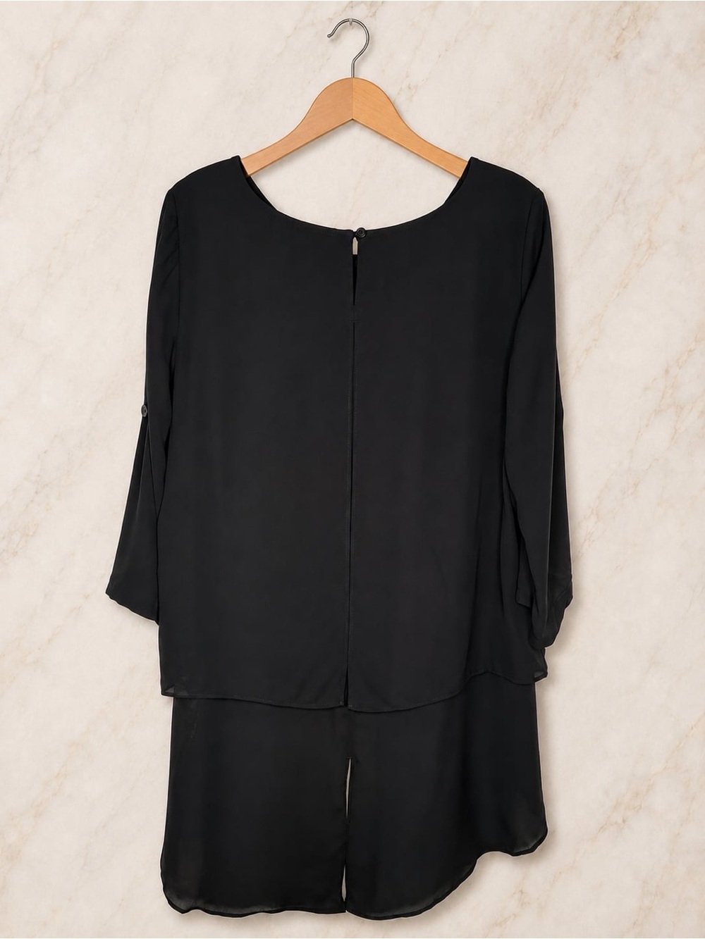 Chico’s Elegant Black Blouse size 1(S) - Picture 3 of 6